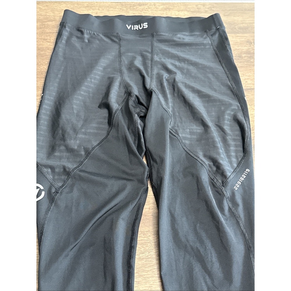 Mens Virus Compression Performance Pants Spandex Tights Black Align XL X-Large - Picture 2 of 9